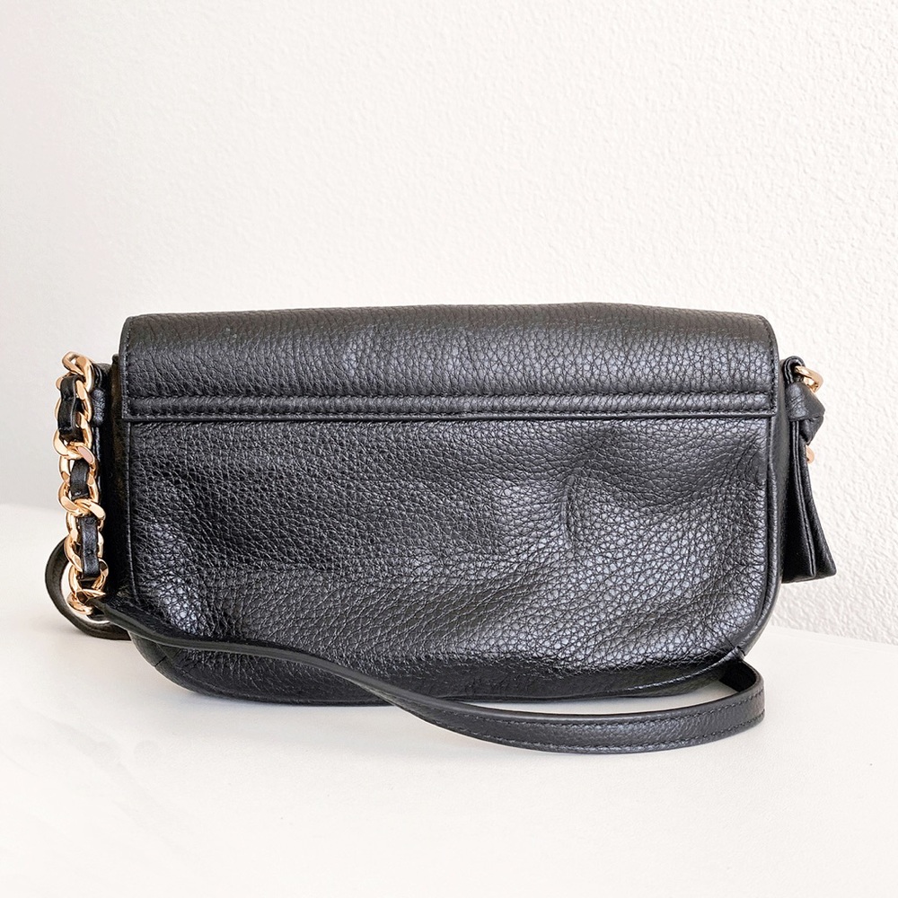 Black Leather Crossbody Bag - Picture 5 of 6